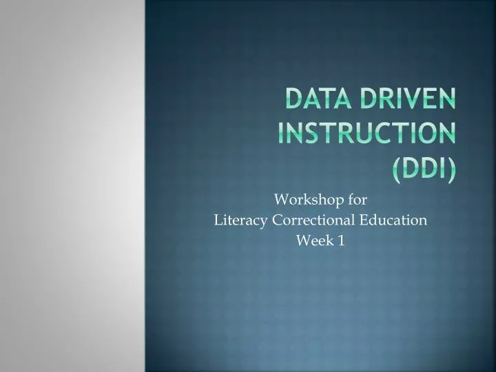 data driven instruction ddi