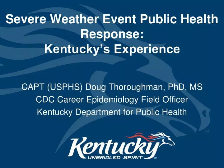 severe weather event public health response kentucky s experience