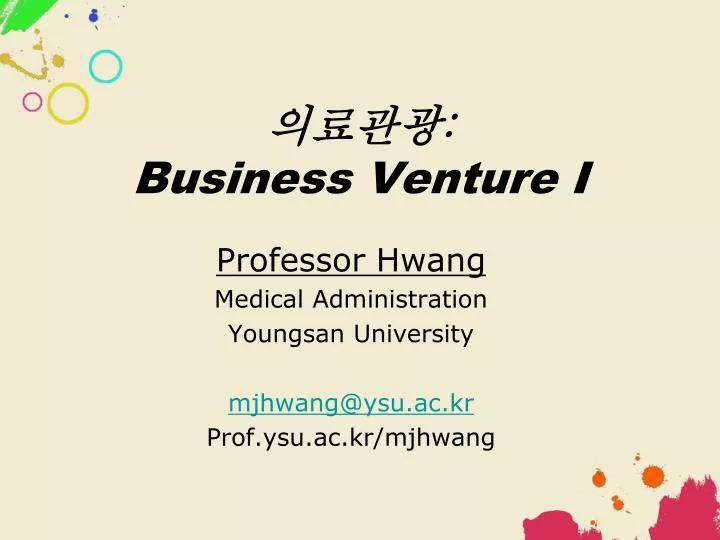 business venture i