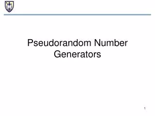 Pseudorandom Number Generators