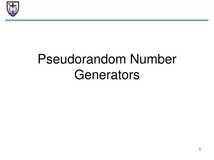 pseudorandom number generators