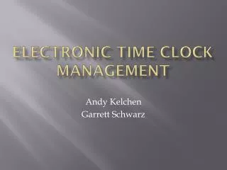 Electronic Time Clock Management