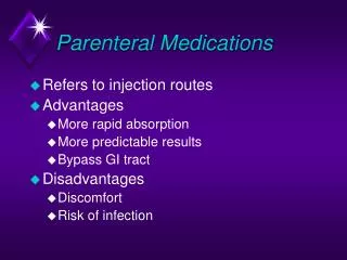 Parenteral Medications