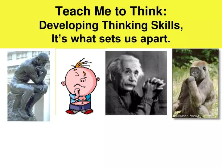 teach me to think developing thinking skills it s what sets us apart