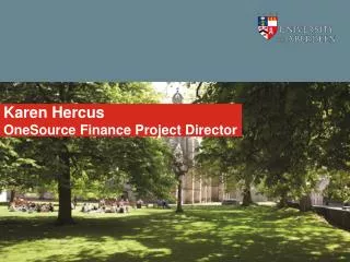 Karen Hercus OneSource Finance Project Director
