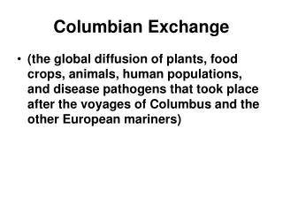 Columbian Exchange