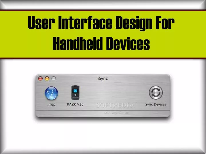 user interface design for handheld devices