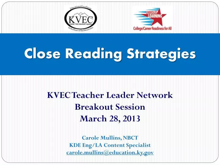 close reading strategies