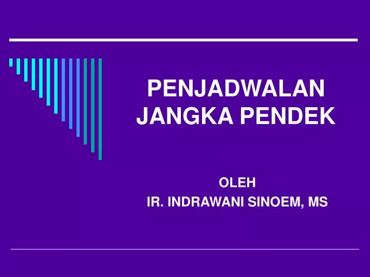 penjadwalan jangka pendek