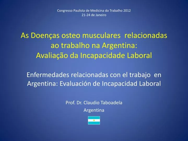 prof dr claudio taboadela argentina