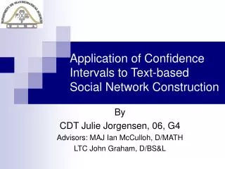 Application of Confidence Intervals to Text-based Social Network Construction