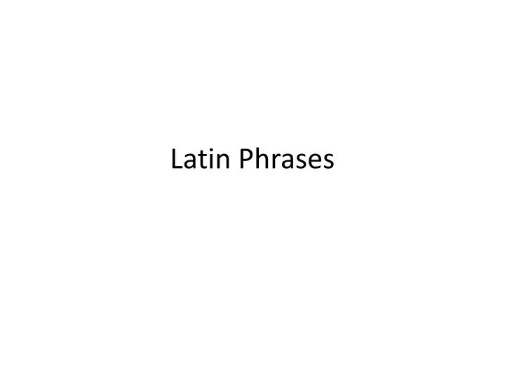 latin phrases