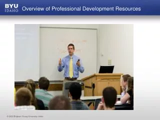 Overview of Professional Development Resources