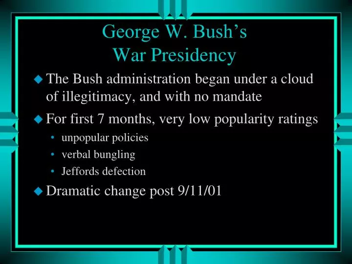 george w bush s war presidency
