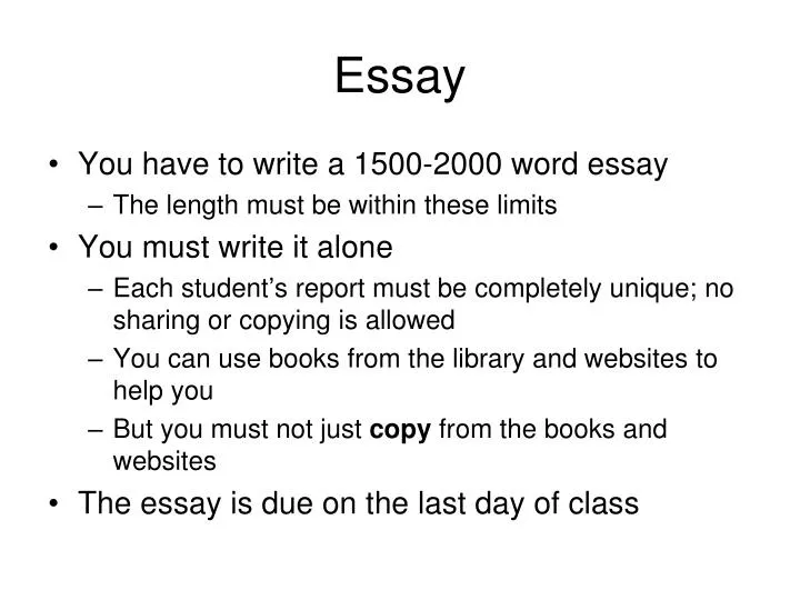 Can I do a 2000 word essay in a day?