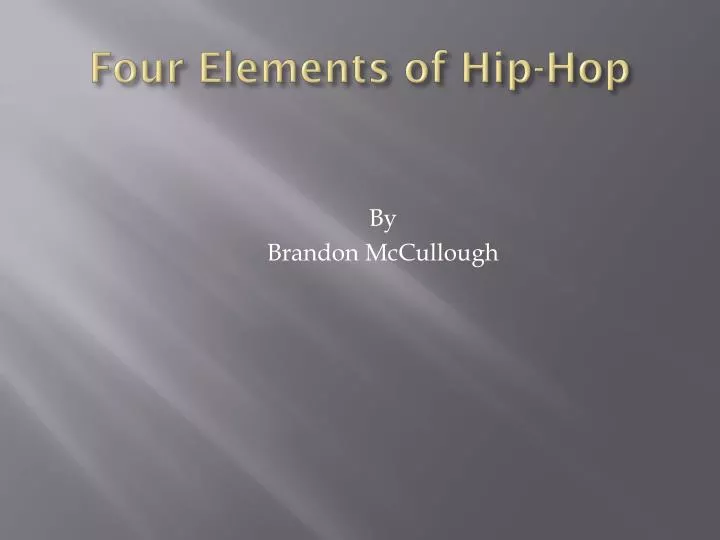 four elements of hip hop