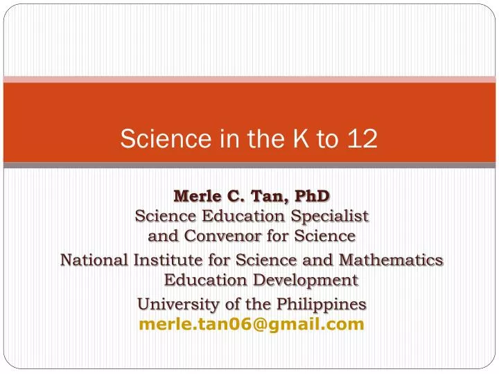 science in the k to 12