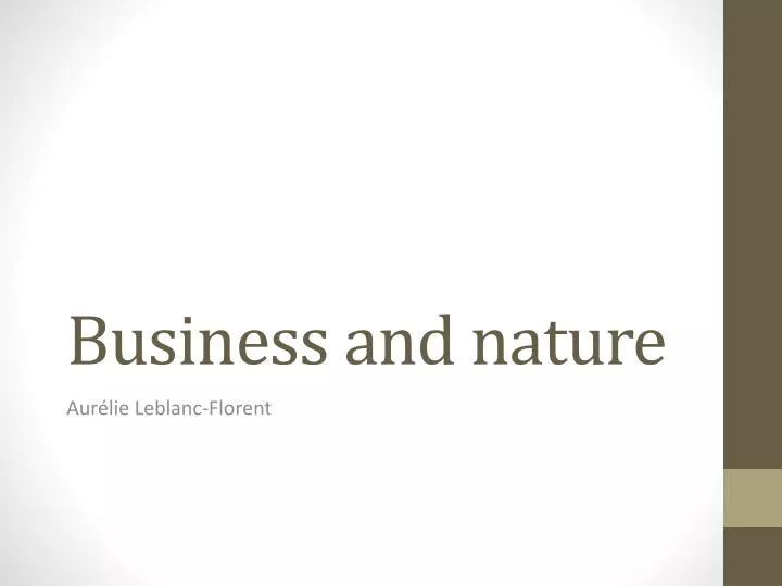 business and nature