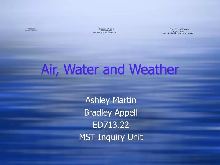 air water and weather