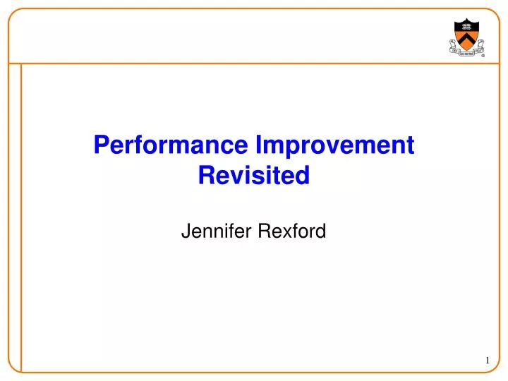 performance improvement revisited