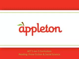 ACT 1-on-1 Curriculum Reading: Prose Fiction &amp; Social Science