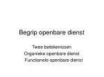 Begrip openbare dienst - slide 1