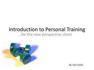 Introduction to Personal Training