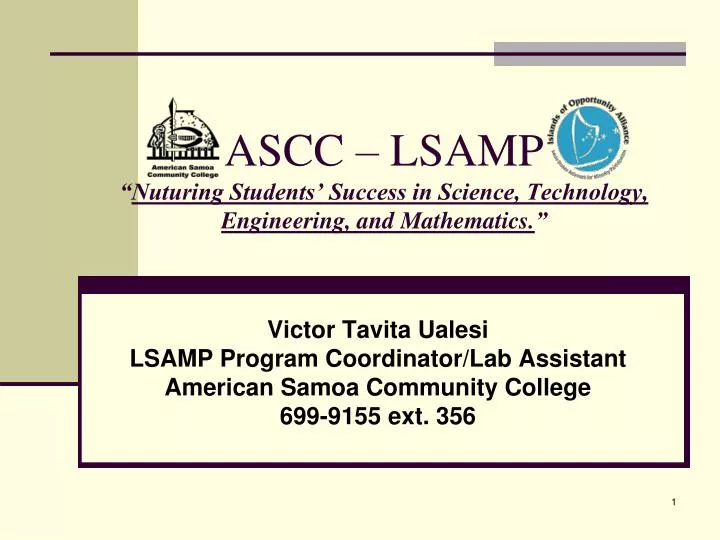 ascc lsamp nuturing students success in science technology engineering and mathematics