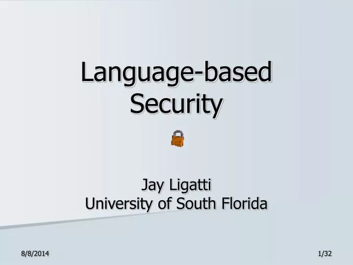 language based security