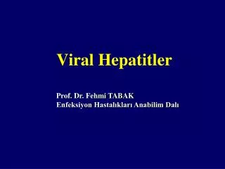 Viral Hepatitler