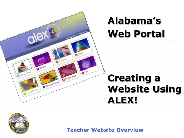 alabama s web portal creating a website using alex