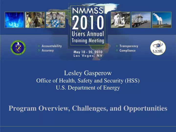 lesley gasperow office of health safety and security hss u s department of energy