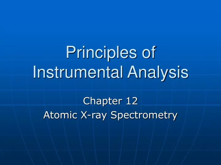 principles of instrumental analysis