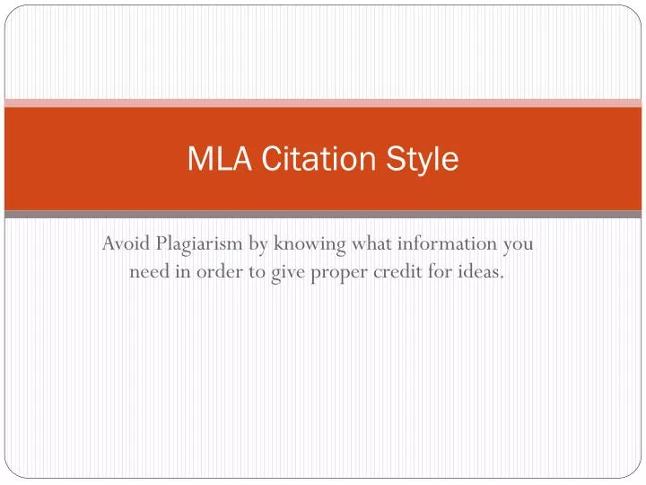 mla citation style