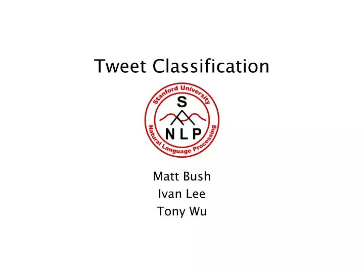 tweet classification
