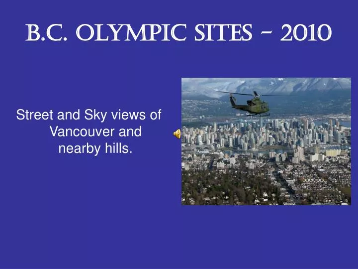 b c olympic sites 2010