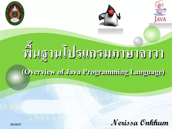 overview of java programming language