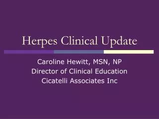 Herpes Clinical Update