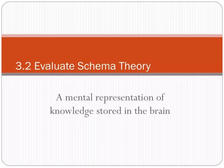 3 2 evaluate schema theory