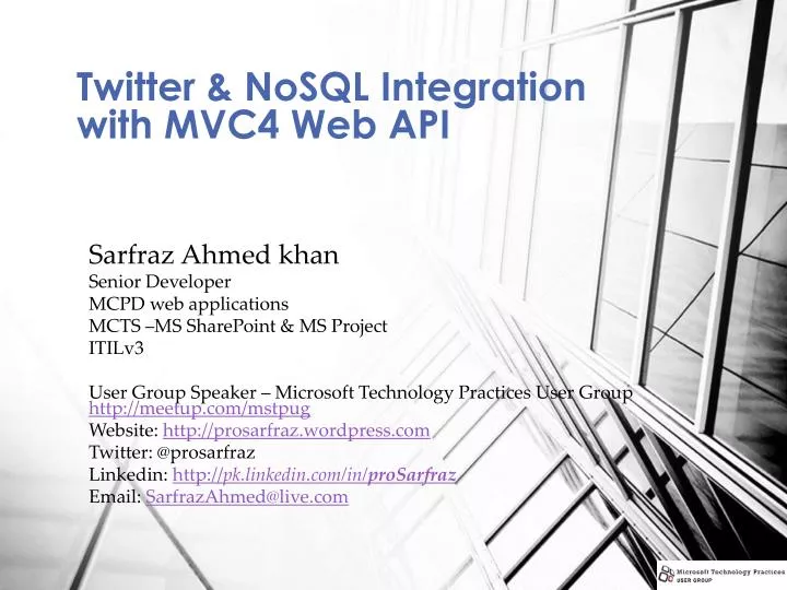 twitter nosql integration with mvc4 web api