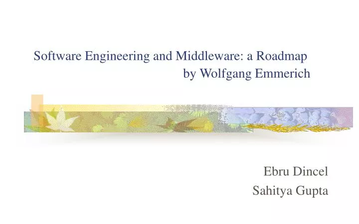 software engineering and middleware a roadmap by wolfgang emmerich