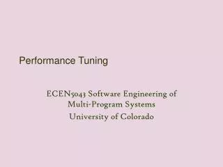 Performance Tuning