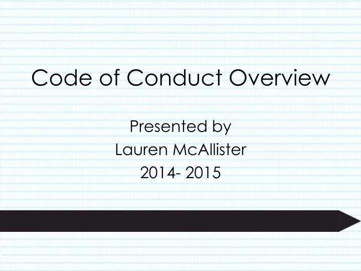 code of conduct overview