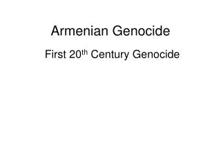 Armenian Genocide