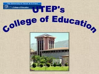 UTEP's College of Education
