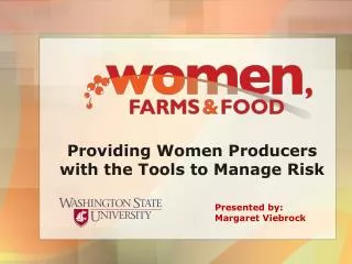Providing Women Producers with the Tools to Manage Risk