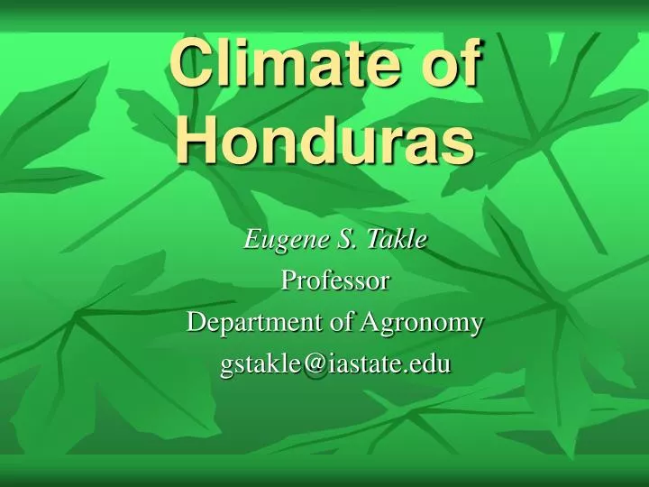climate of honduras