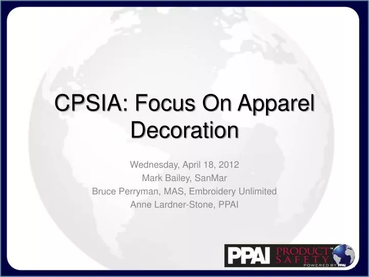 cpsia focus on apparel decoration