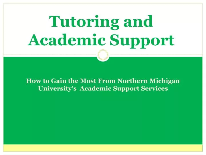 tutoring and academic support