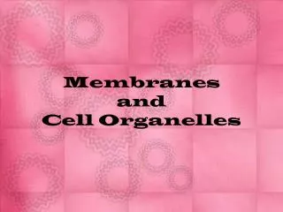 Membranes and Cell Organelles